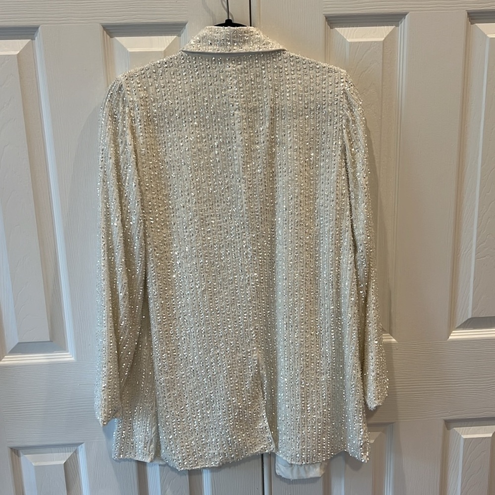 ASOS White Sequin Blazer and Pants Set - Picture 4 of 7